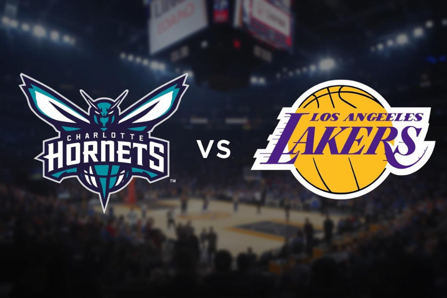 la lakers and and charlotte hornets nba match 